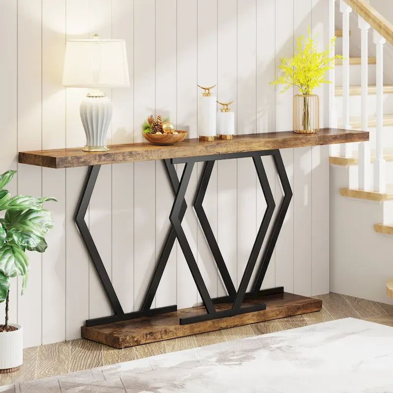 Longue table console pour entrée, tables d'appoint de couloir