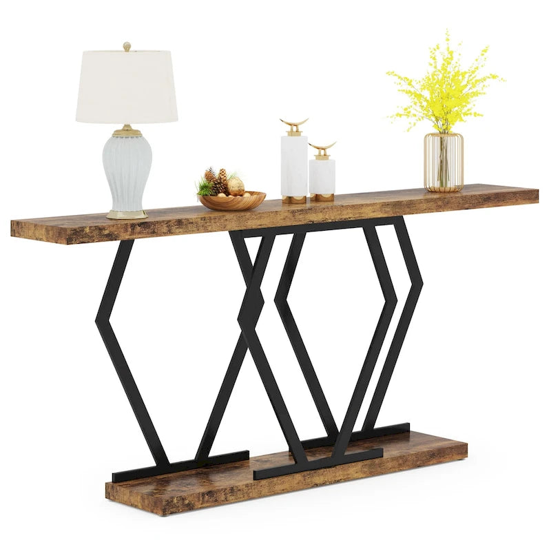 Longue table console pour entrée, tables d'appoint de couloir