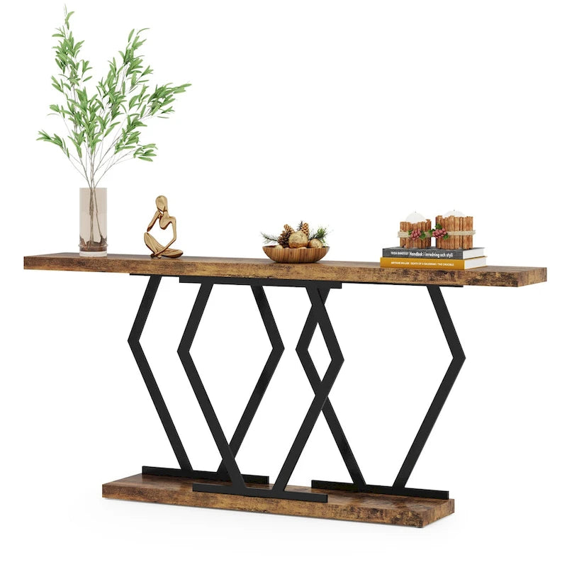 Longue table console pour entrée, tables d'appoint de couloir