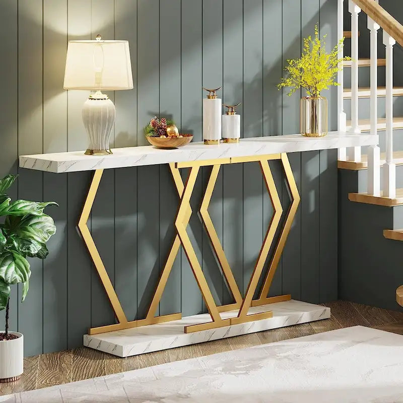 Longue table console pour entrée, tables d'appoint de couloir