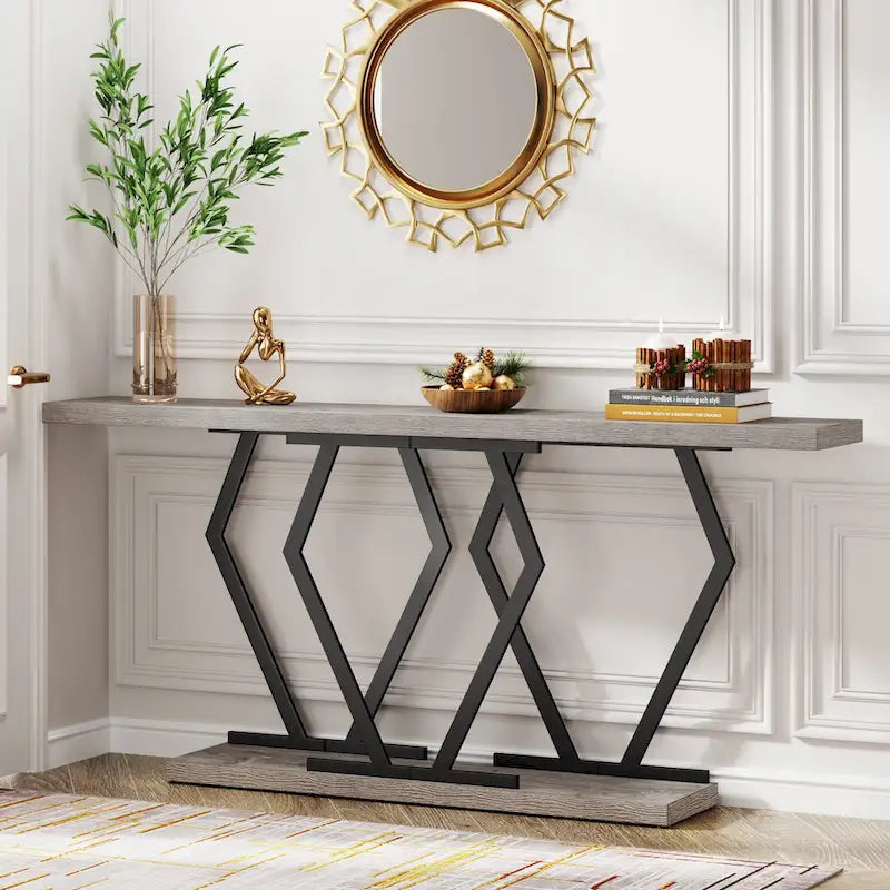 Longue table console pour entrée, tables d'appoint de couloir