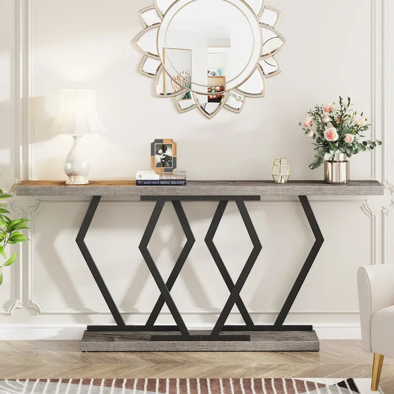 Longue table console pour entrée, tables d'appoint de couloir