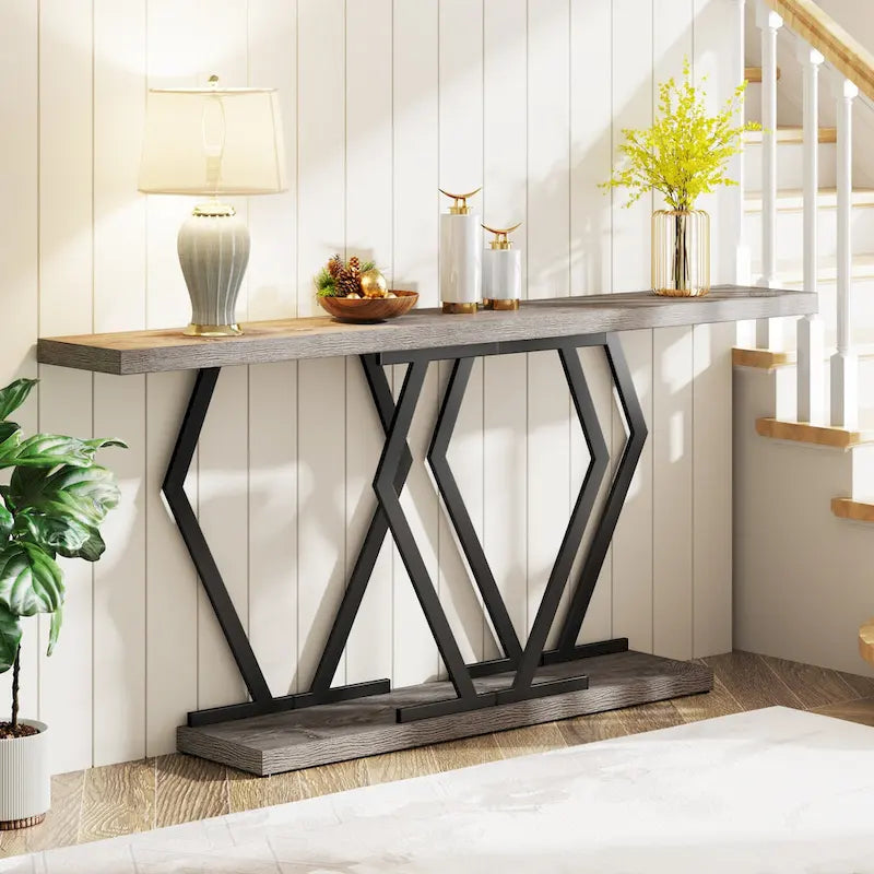 Longue table console pour entrée, tables d'appoint de couloir
