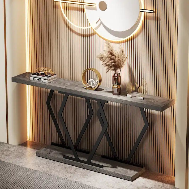 Longue table console pour entrée, tables d'appoint de couloir