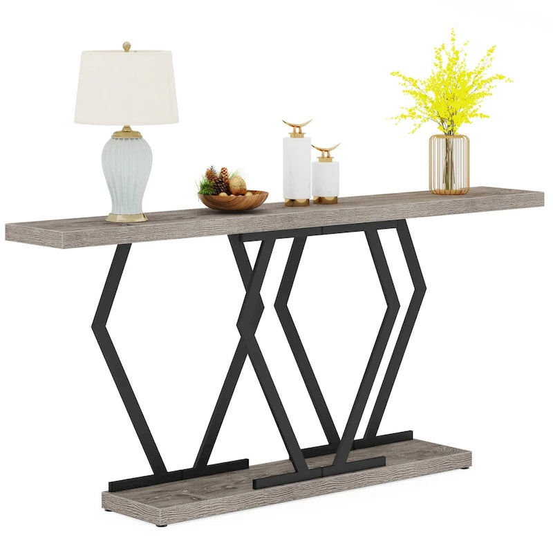 Longue table console pour entrée, tables d'appoint de couloir
