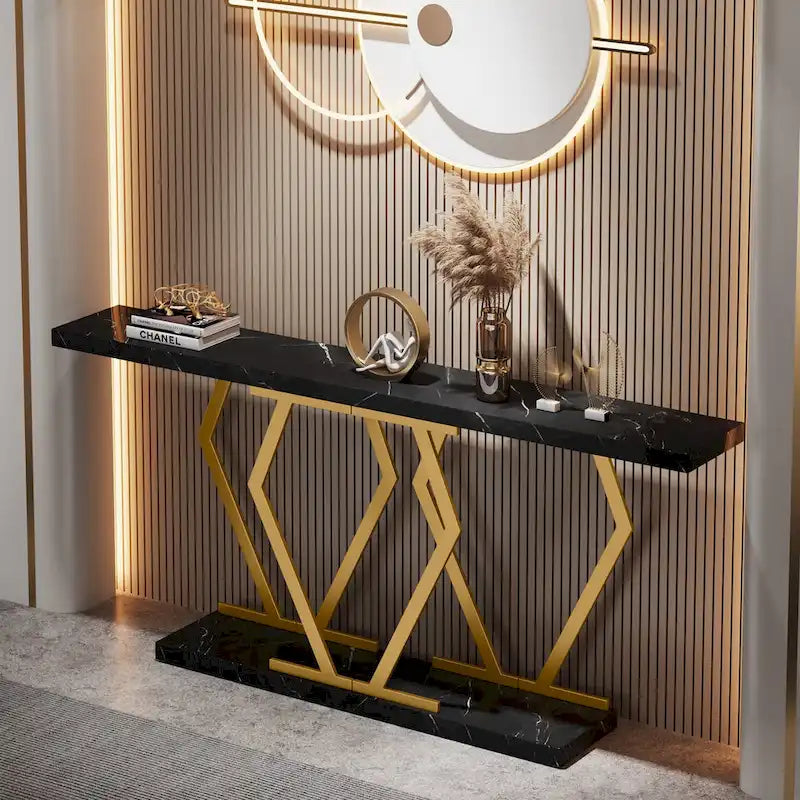 Longue table console pour entrée, tables d'appoint de couloir