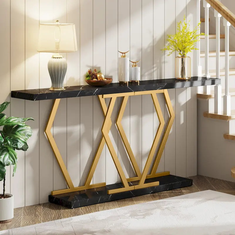 Longue table console pour entrée, tables d'appoint de couloir