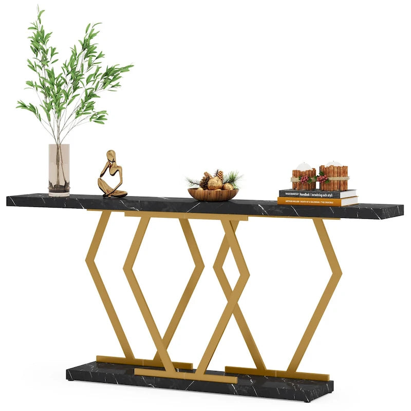 Longue table console pour entrée, tables d'appoint de couloir
