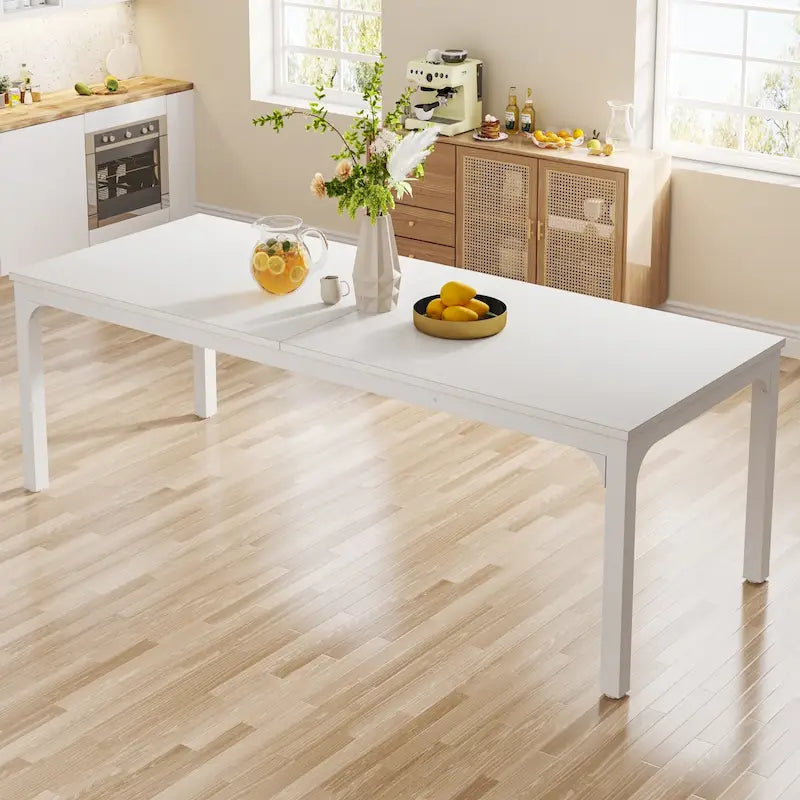 Table à manger rectangulaire avec rallonge