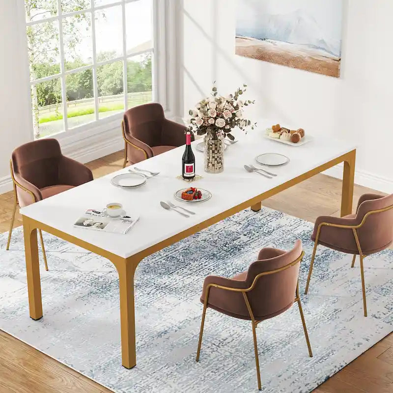 Table à manger rectangulaire avec rallonge