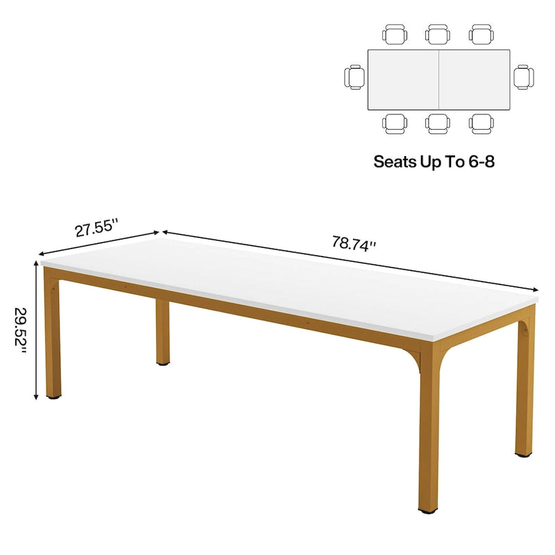 Table à manger rectangulaire avec rallonge