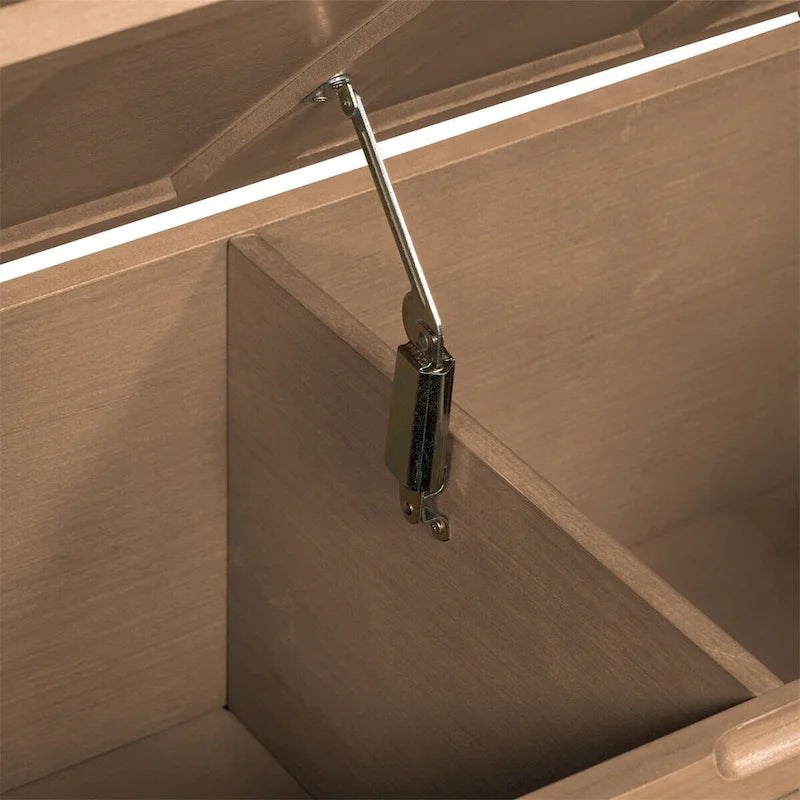 Meuble de rangement multifonctionnel en bois massif pour entrée