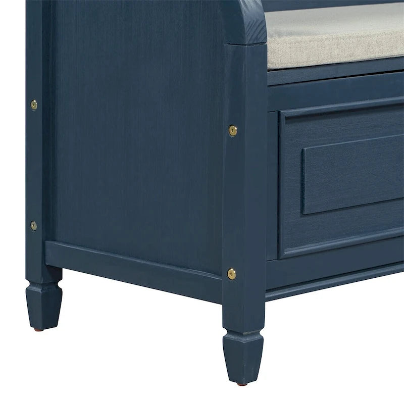 Meuble de rangement multifonctionnel en bois massif pour entrée