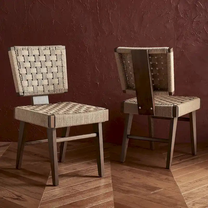 Chaise de salle à manger tressée