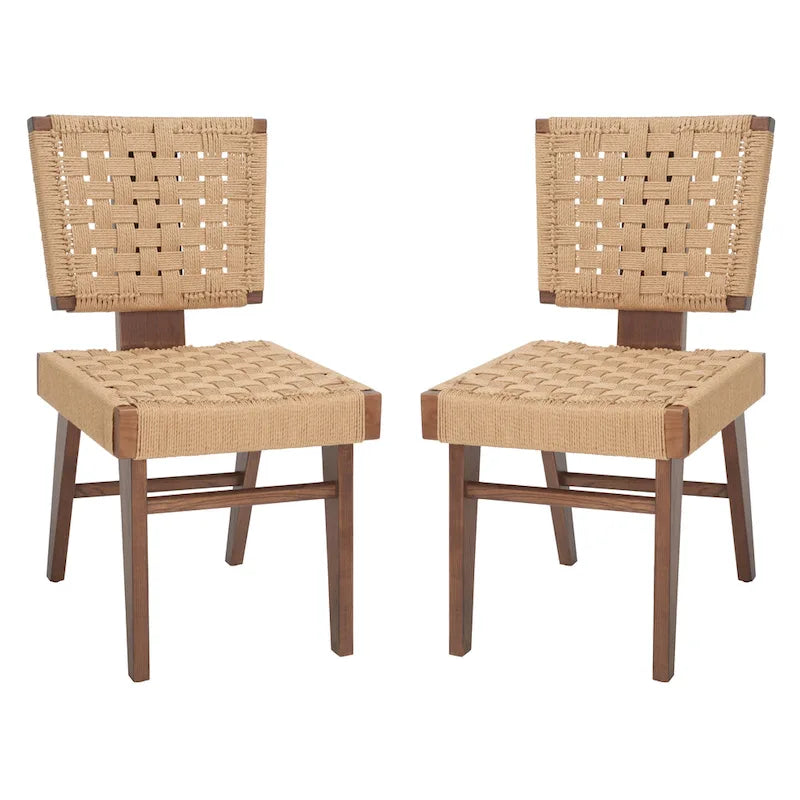 Chaise de salle à manger tressée