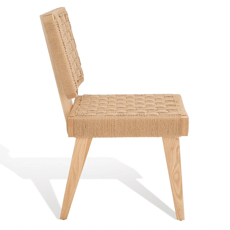 Chaise de salle à manger tressée
