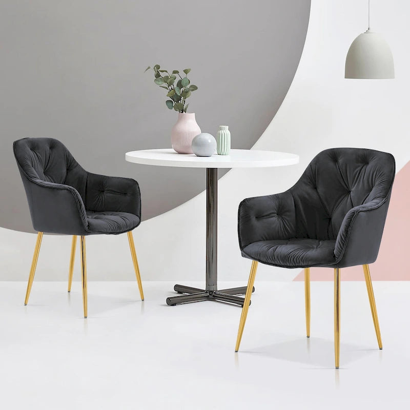 Chaises de salle à manger capitonnées