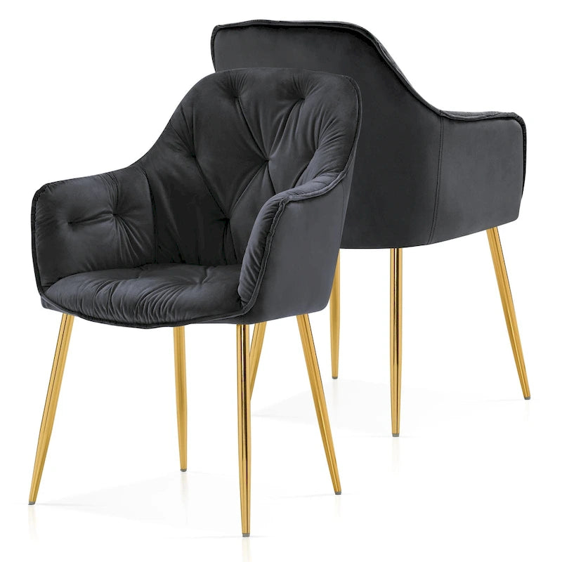 Chaises de salle à manger capitonnées