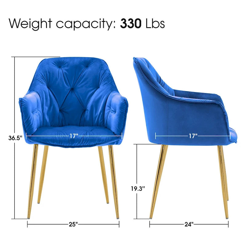 Chaises de salle à manger capitonnées