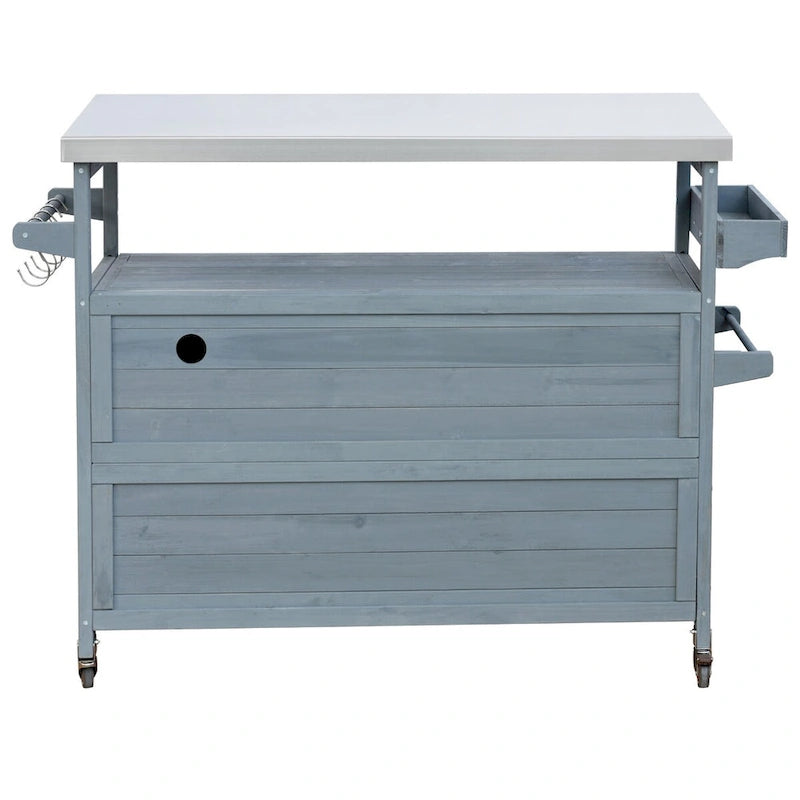 Meuble barbecue extérieur en bois