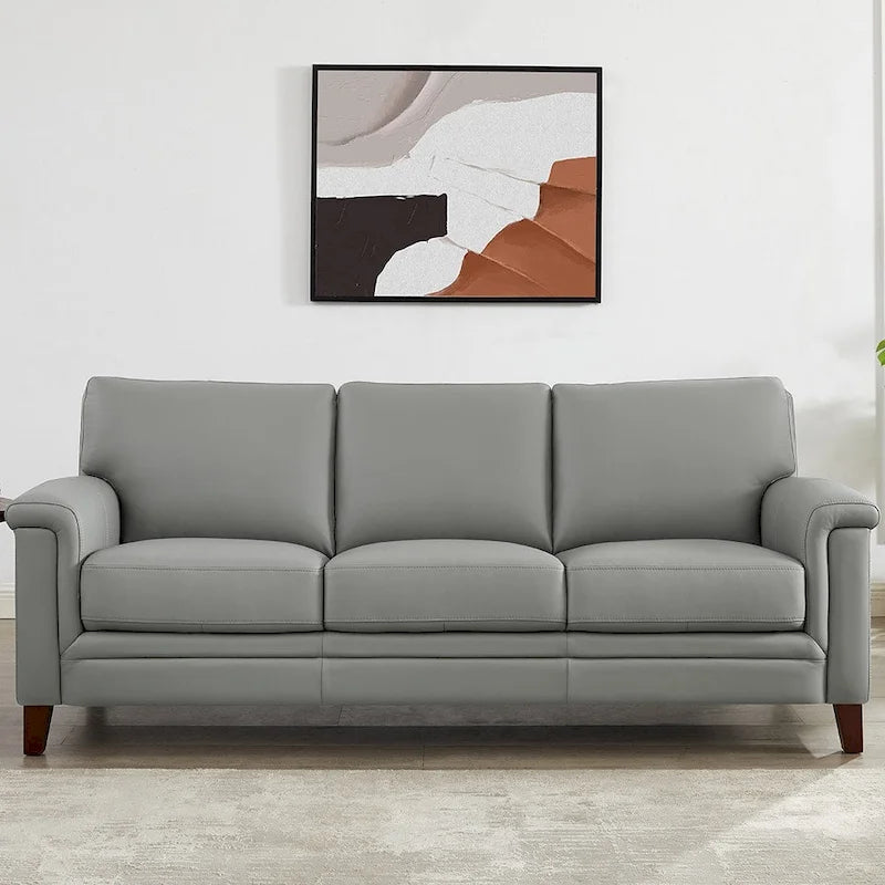 Canapé et fauteuil en cuir pleine fleur