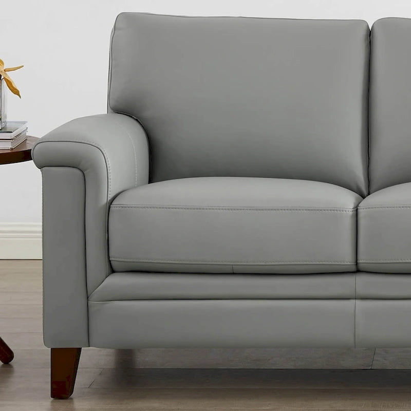 Canapé et fauteuil en cuir pleine fleur