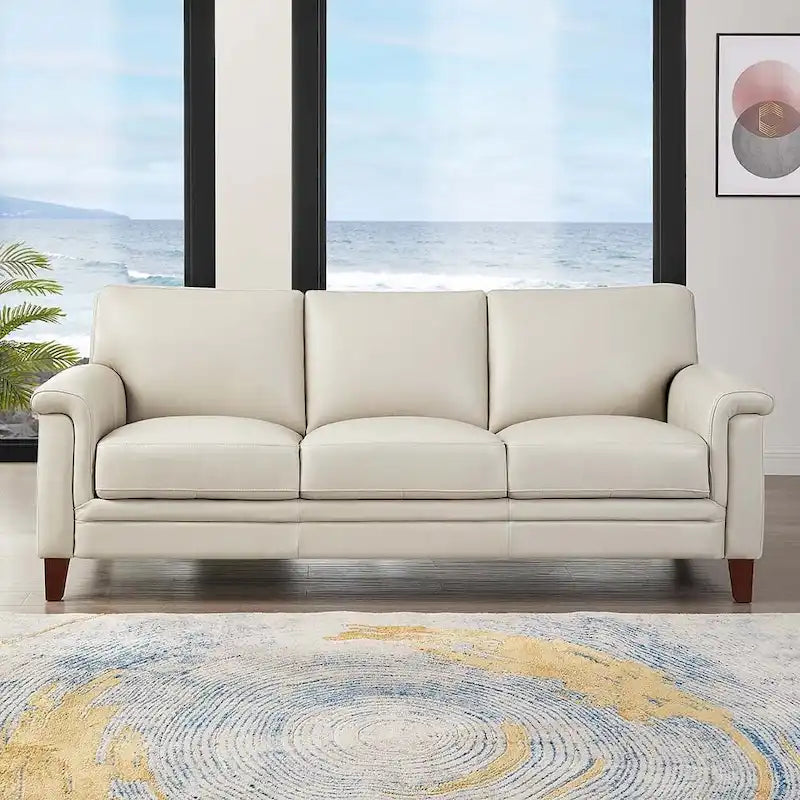 Canapé et fauteuil en cuir pleine fleur