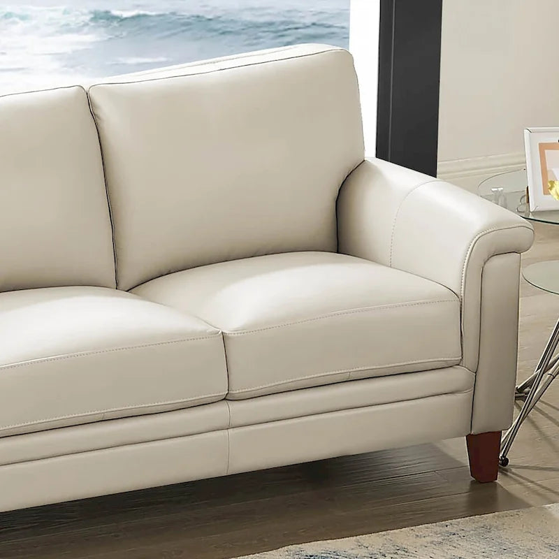 Canapé et fauteuil en cuir pleine fleur