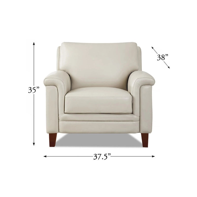 Canapé et fauteuil en cuir pleine fleur