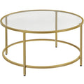 Table basse ronde en verre