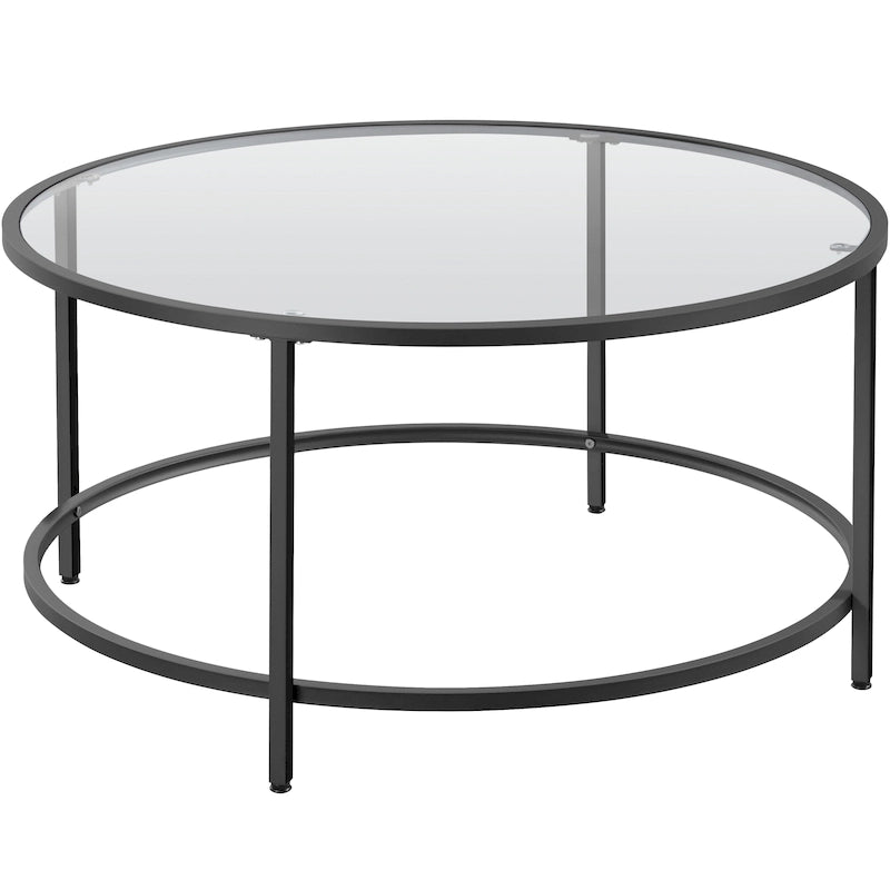 Table basse ronde en verre