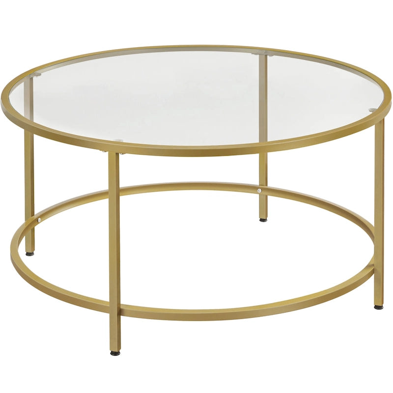 Table basse ronde en verre