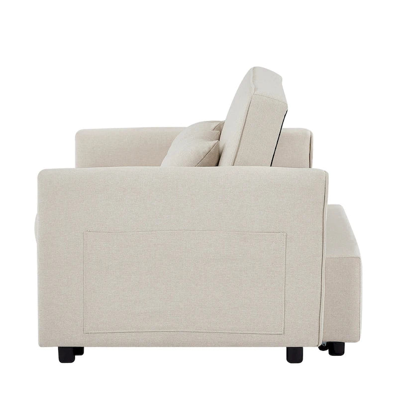 Canapé convertible en lin moderne avec