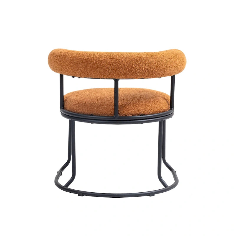 Chaises de salle à manger en bouclé, style milieu de siècle
