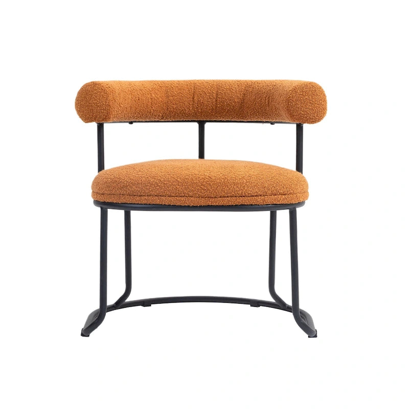 Chaises de salle à manger en bouclé, style milieu de siècle