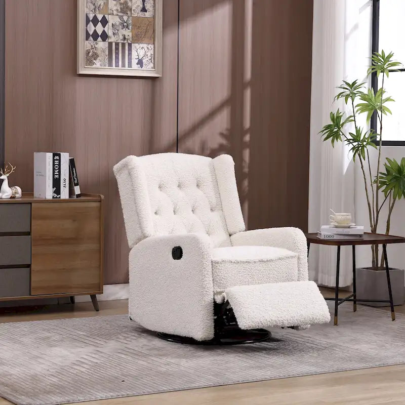 Fauteuil inclinable, pivotant et à bascule pour chambre ou salon
