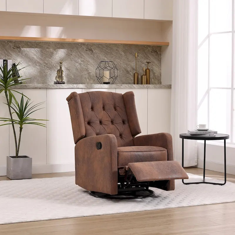 Fauteuil inclinable, pivotant et à bascule pour chambre ou salon