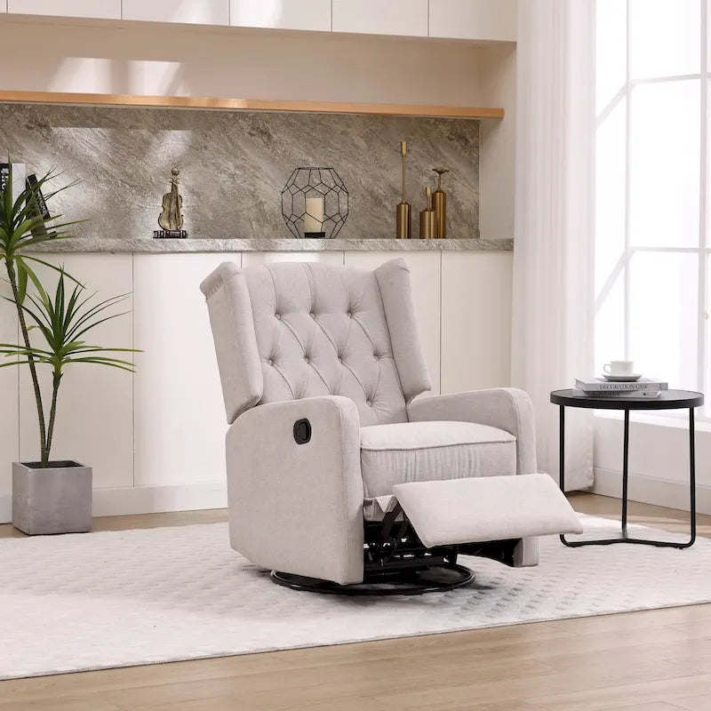 Fauteuil inclinable, pivotant et à bascule pour chambre ou salon
