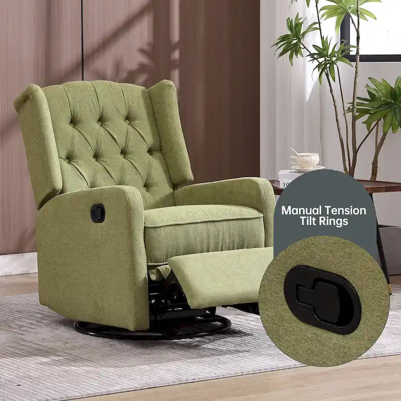 Fauteuil inclinable, pivotant et à bascule pour chambre ou salon