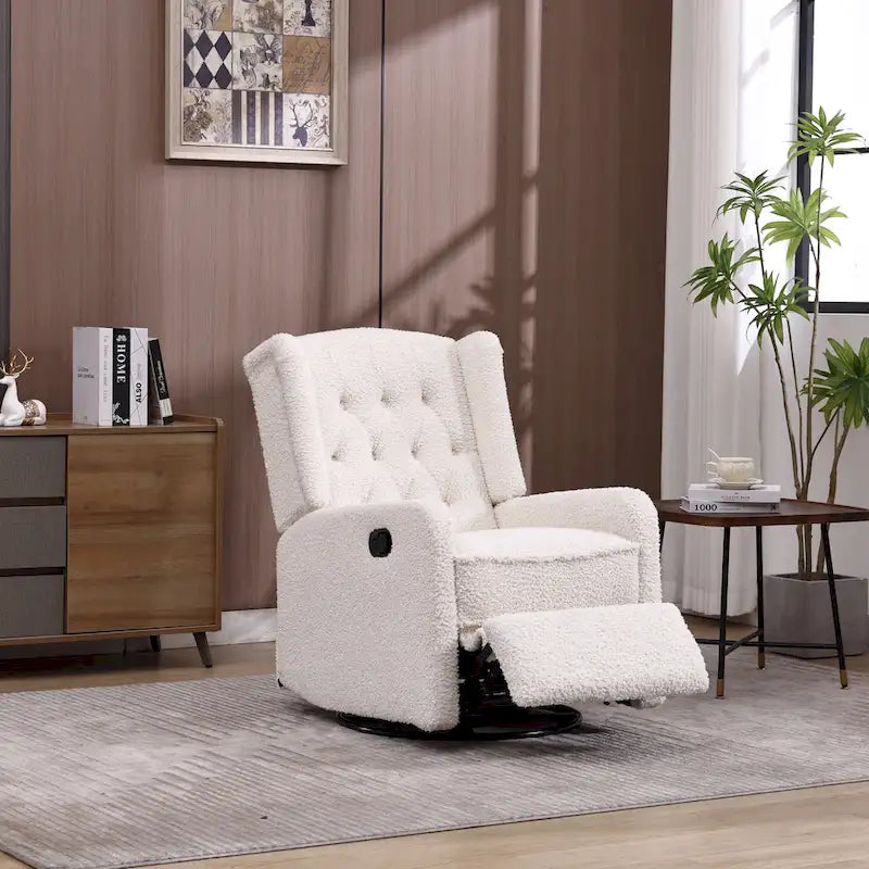 Fauteuil inclinable, pivotant et à bascule pour chambre ou salon